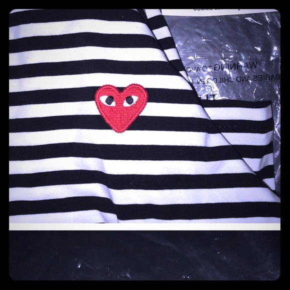 Commes play striped L/S striped blackwhite size XL - Picture 1 of 3